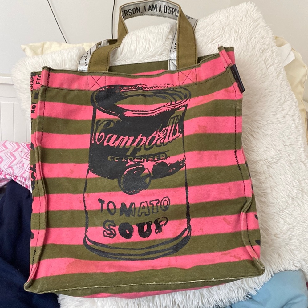 Pink and Green Tote Bag